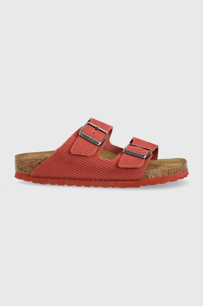 Birkenstock Semišové pantofle Arizona Corduroy pánské červená barva 1026145 - Pepit.cz