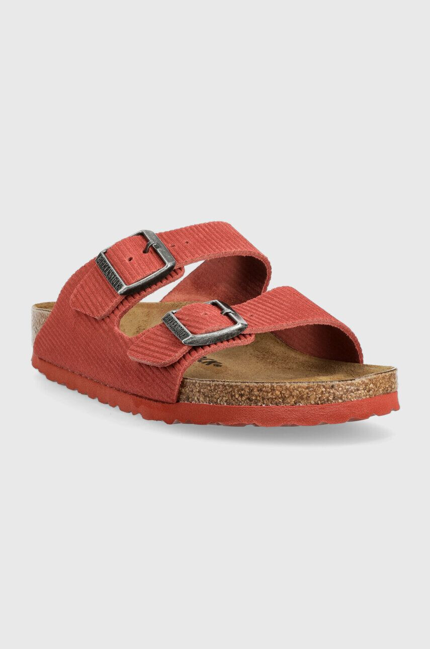 Birkenstock Semišové pantofle Arizona Corduroy pánské červená barva 1026145 - Pepit.cz