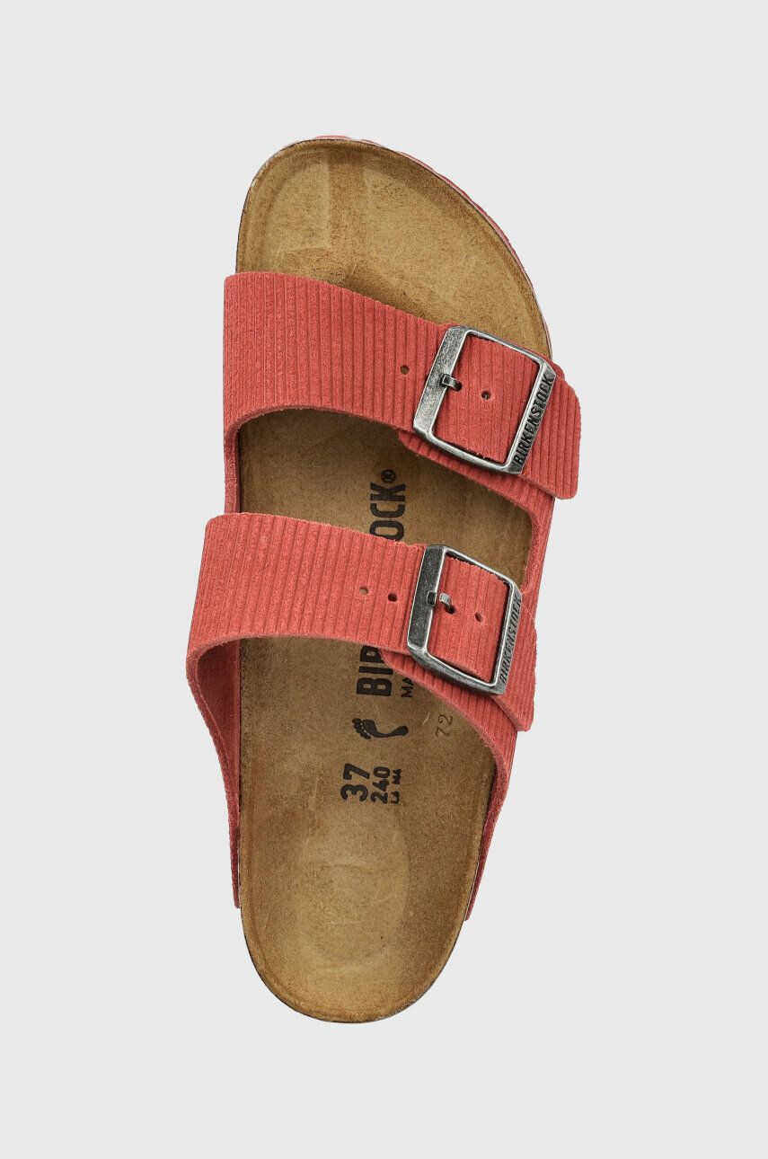 Birkenstock Semišové pantofle Arizona Corduroy pánské červená barva 1026145 - Pepit.cz