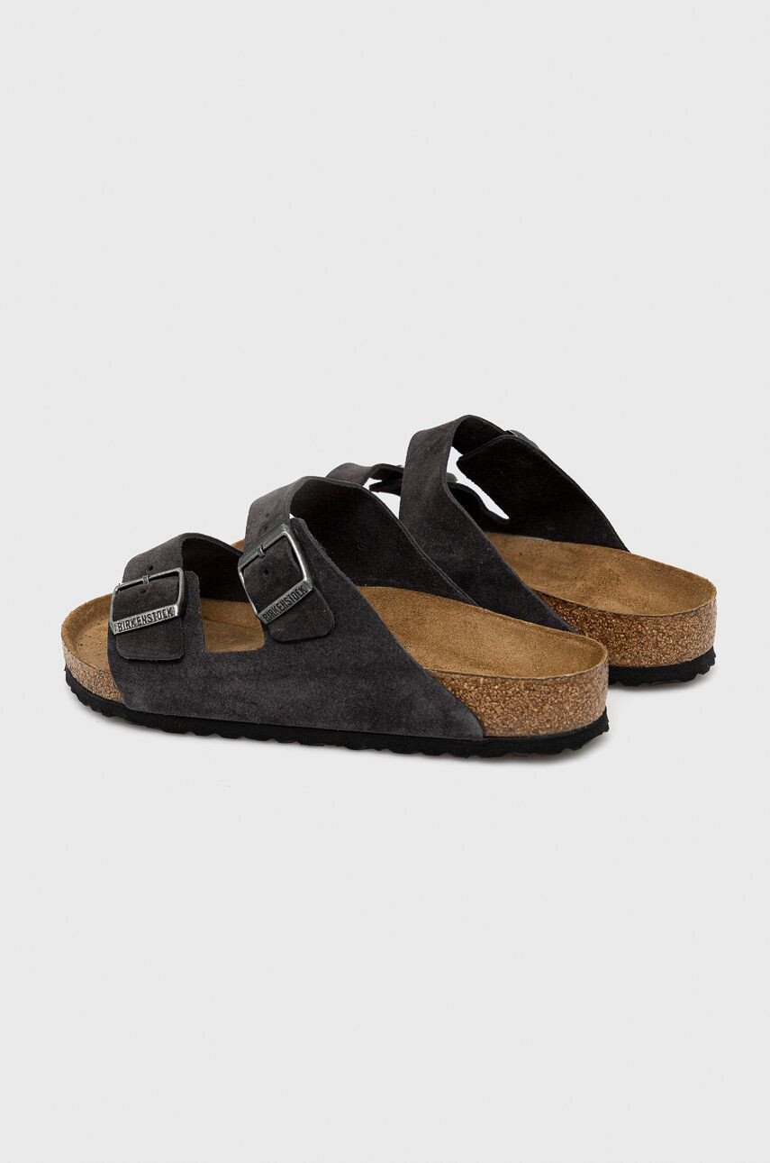 Birkenstock Semišové pantofle Arizona SFB pánské šedá barva - Pepit.cz