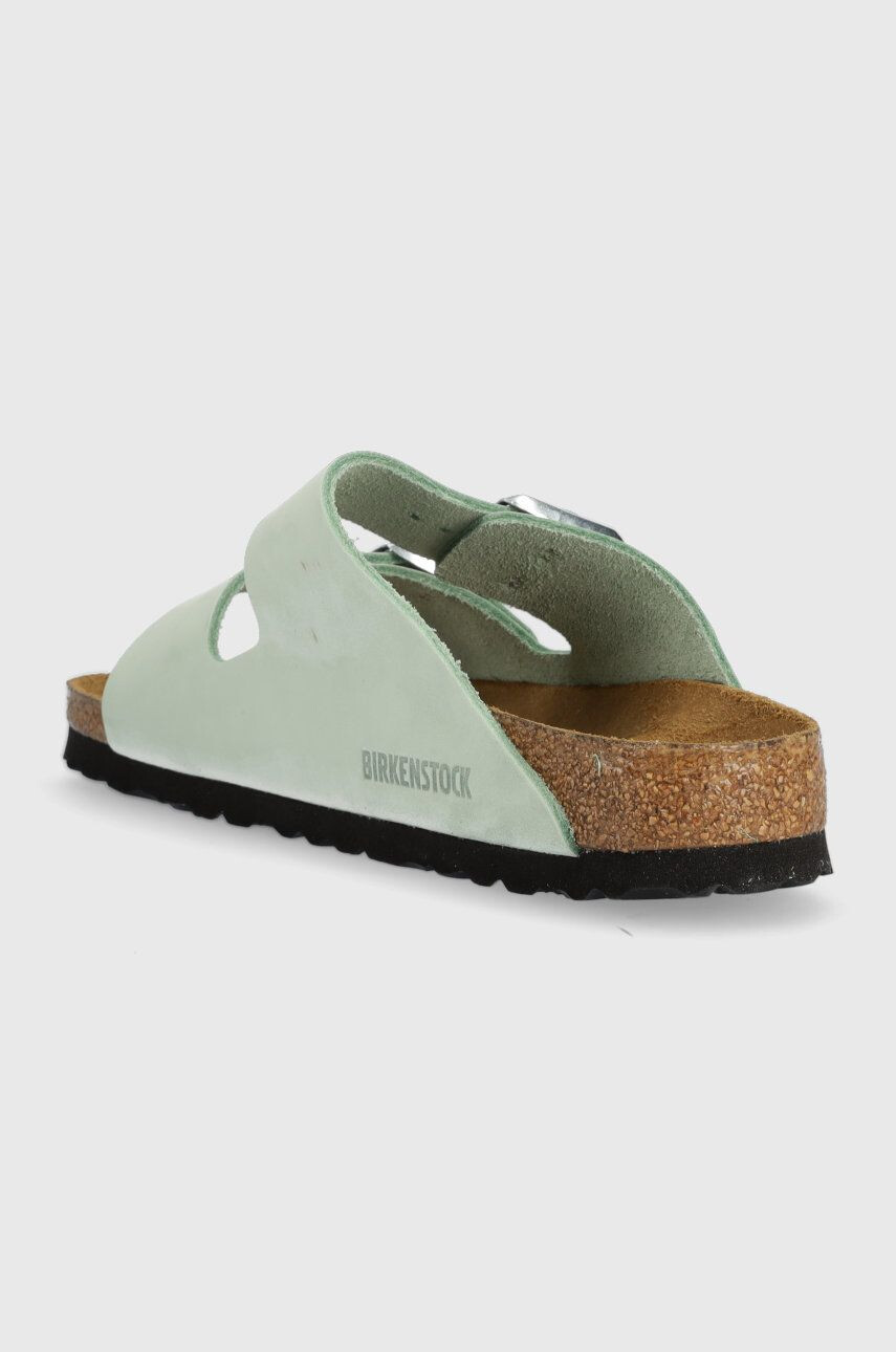 Birkenstock Semišové pantofle Arizona SFB dámské zelená barva 1024213 - Pepit.cz