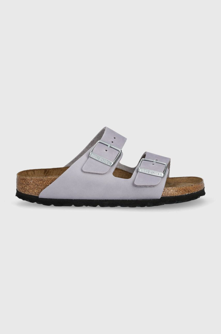 Birkenstock Semišové pantofle Arizona SFB dámské fialová barva 1024241 1024241-PurpleFog - Pepit.cz