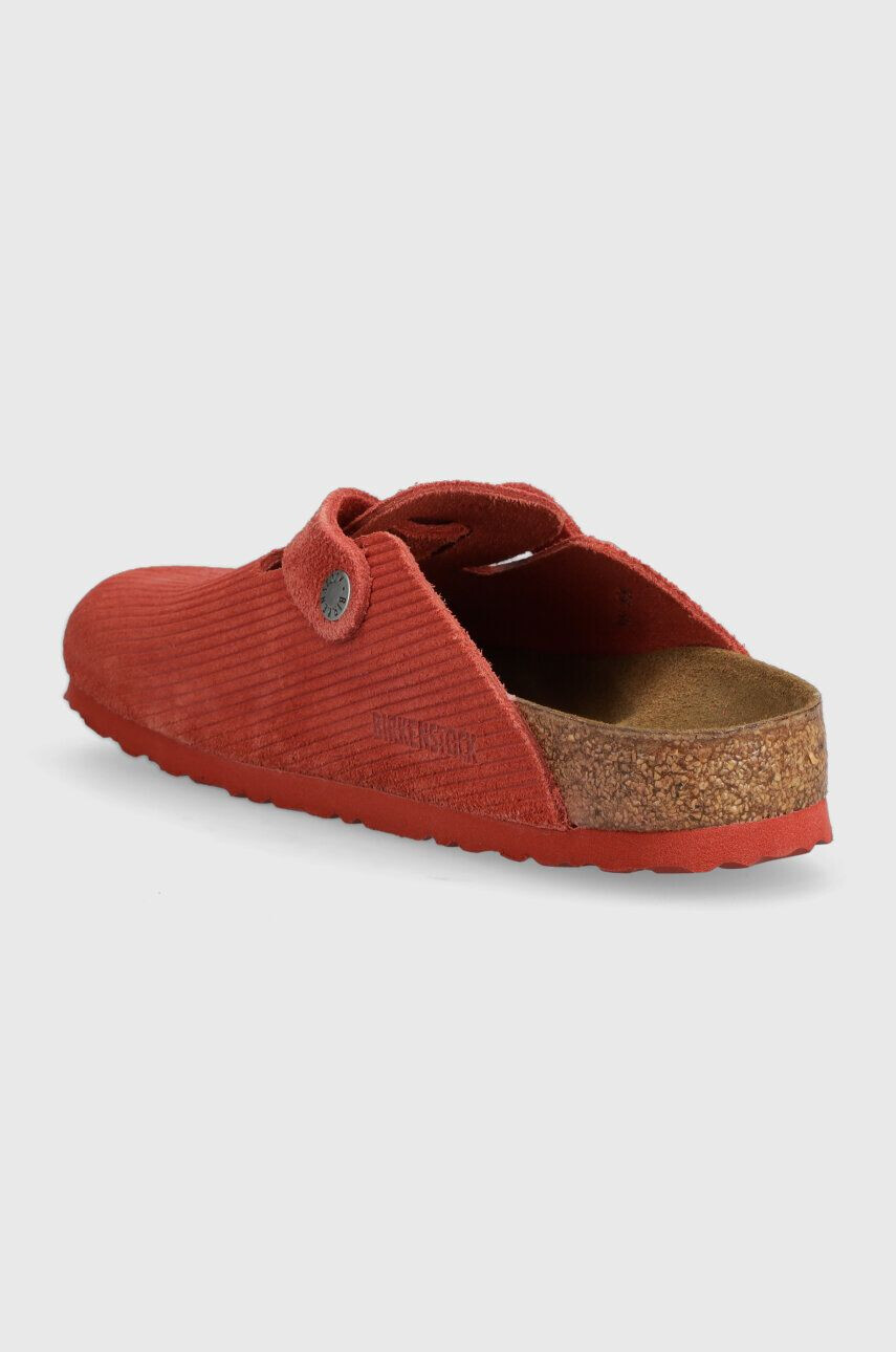 Birkenstock Semišové pantofle Boston Corduroy dámské oranžová barva 1025689 - Pepit.cz