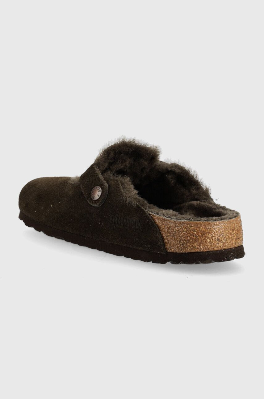 Birkenstock Semišové pantofle Boston FUR - Pepit.cz