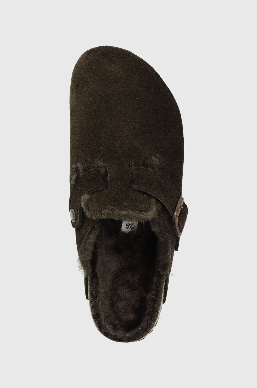 Birkenstock Semišové pantofle Boston FUR - Pepit.cz