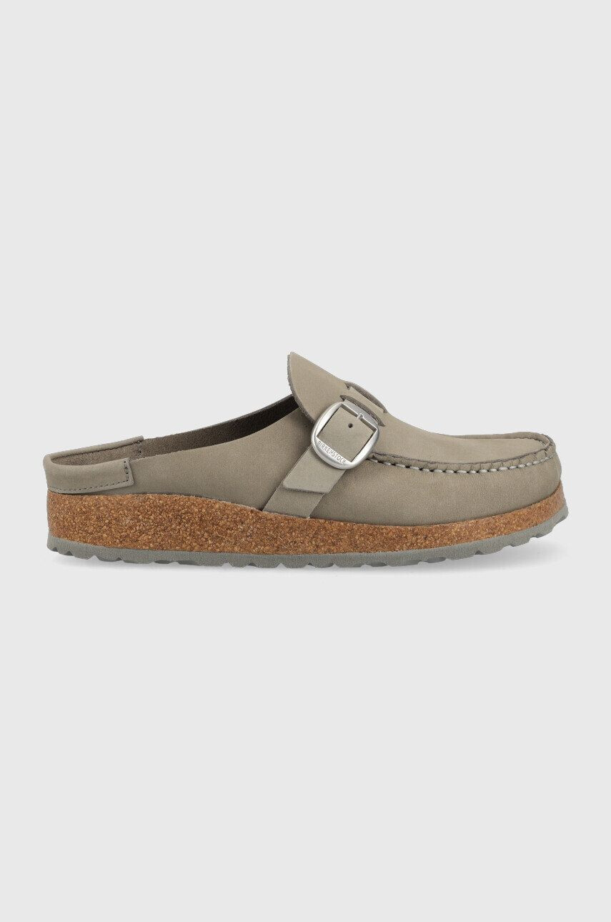 Birkenstock Semišové pantofle Buckley dámské šedá barva 1023649 - Pepit.cz