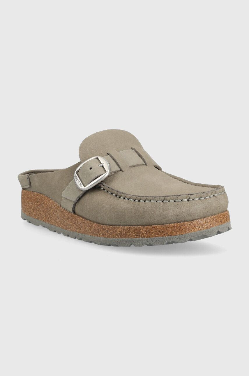 Birkenstock Semišové pantofle Buckley dámské šedá barva 1023649 - Pepit.cz