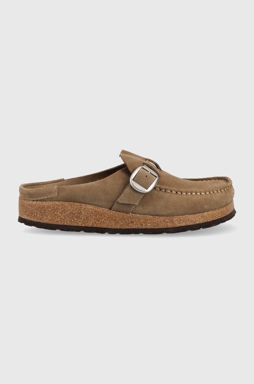 Birkenstock Semišové pantofle Buckley dámské béžová barva 1019490 - Pepit.cz