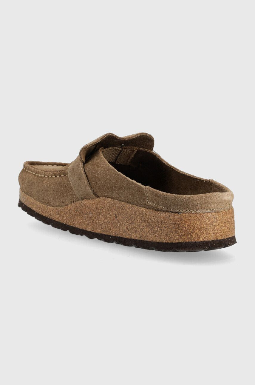 Birkenstock Semišové pantofle Buckley dámské béžová barva 1019490 - Pepit.cz