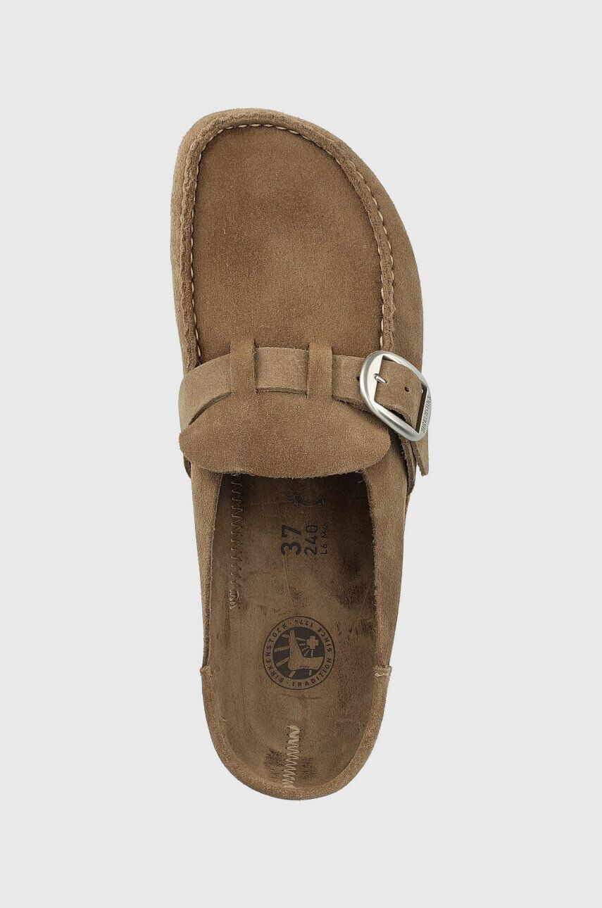 Birkenstock Semišové pantofle Buckley dámské béžová barva 1019490 - Pepit.cz