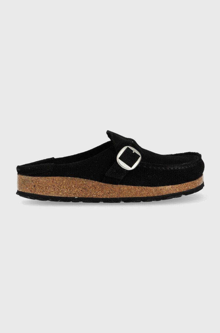 Birkenstock Semišové pantofle Buckley dámské černá barva 1017826 - Pepit.cz