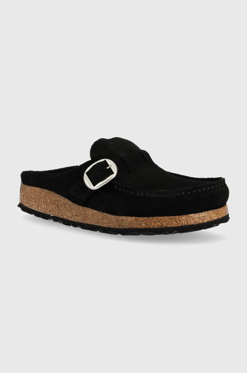 Birkenstock Semišové pantofle Buckley dámské černá barva 1017826 - Pepit.cz