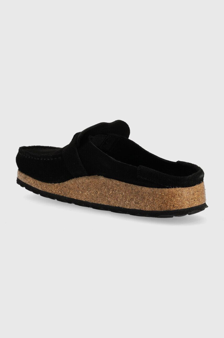 Birkenstock Semišové pantofle Buckley dámské černá barva 1017826 - Pepit.cz