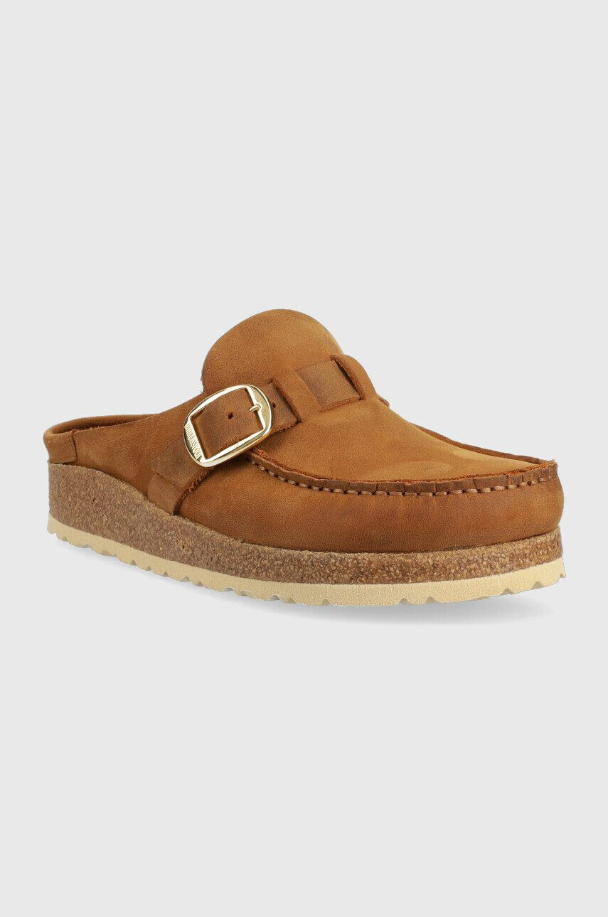 Birkenstock Semišové pantofle Buckley dámské hnědá barva 1024028 - Pepit.cz