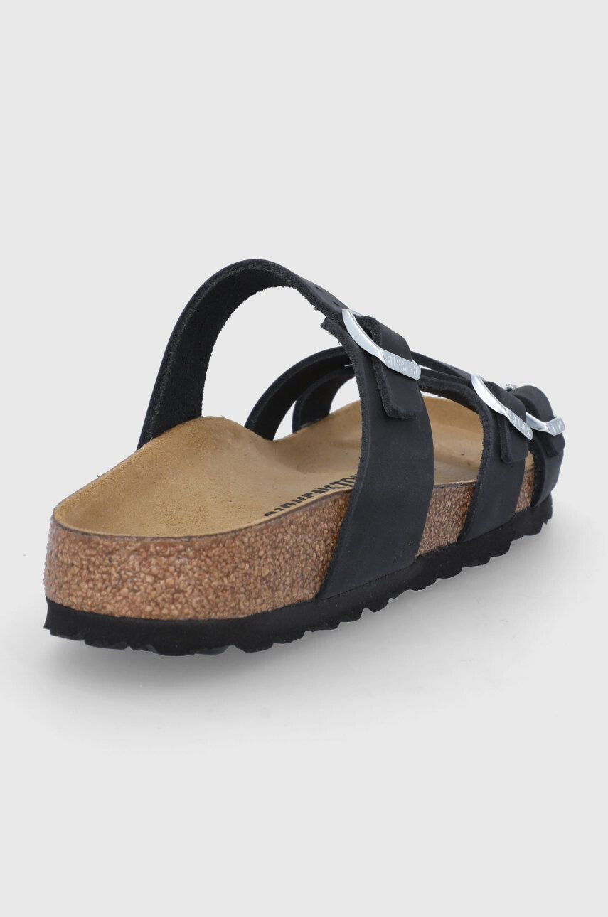 Birkenstock Semišové pantofle Franca dámské černá barva - Pepit.cz