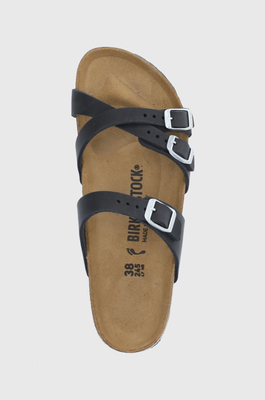 Birkenstock Semišové pantofle Franca dámské černá barva - Pepit.cz