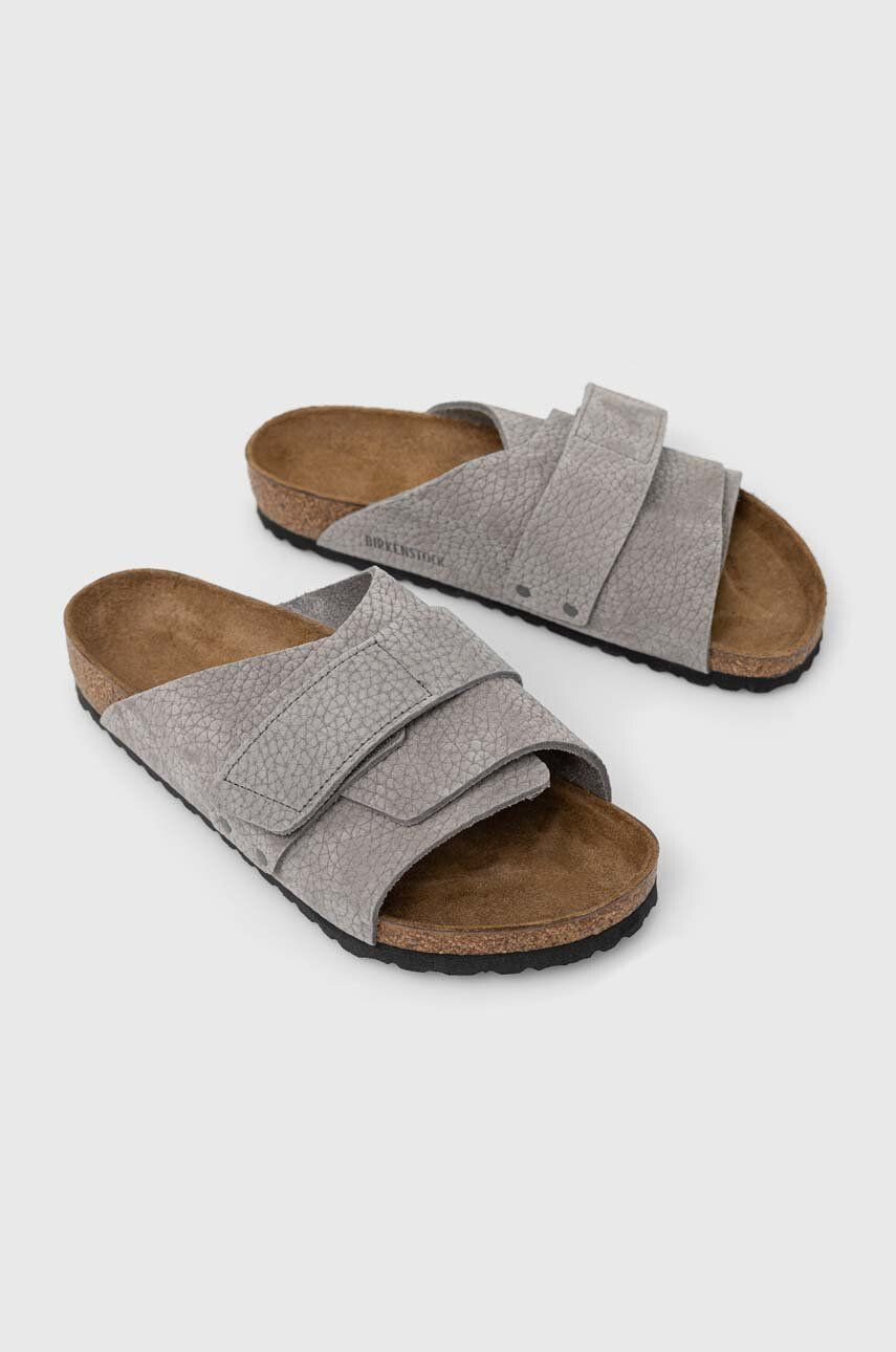 Birkenstock Semišové pantofle KYOTO pánské černá barva 1020388 - Pepit.cz