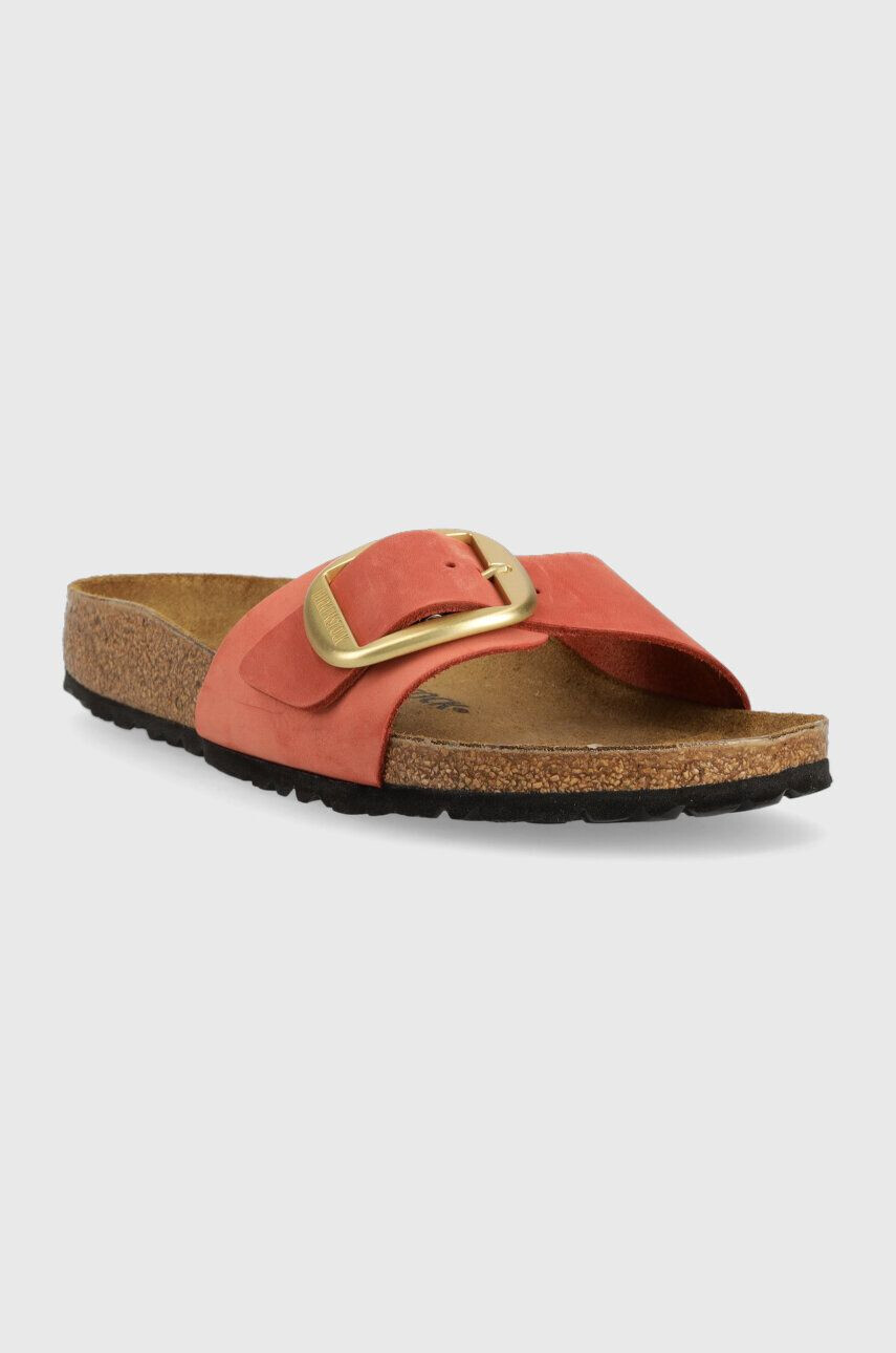 Birkenstock Semišové pantofle Madrid dámské oranžová barva 1025407 - Pepit.cz