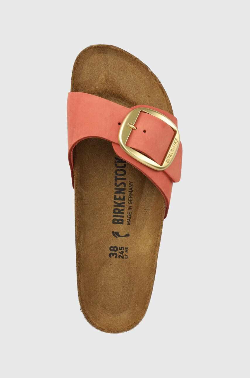 Birkenstock Semišové pantofle Madrid dámské oranžová barva 1025407 - Pepit.cz