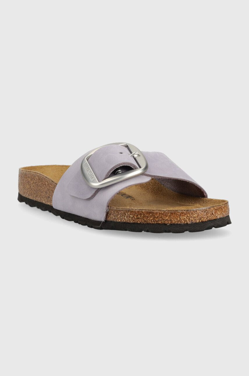 Birkenstock Semišové pantofle Madrid Big Buckle - Pepit.cz