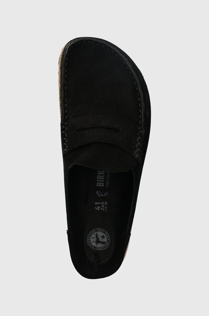 Birkenstock Semišové pantofle NAPLES pánské černá barva 1024880 - Pepit.cz