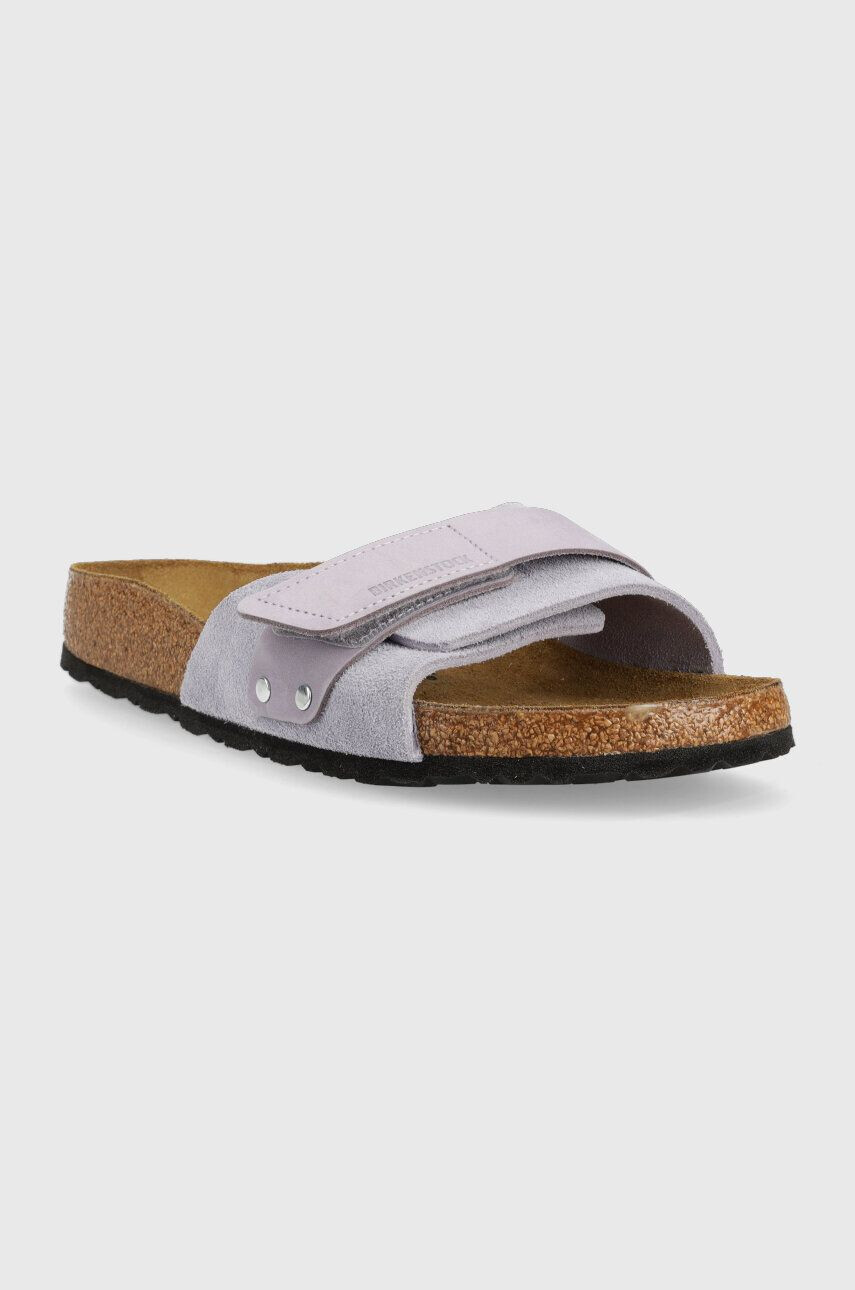 Birkenstock Semišové pantofle Oita dámské fialová barva 1025334 - Pepit.cz