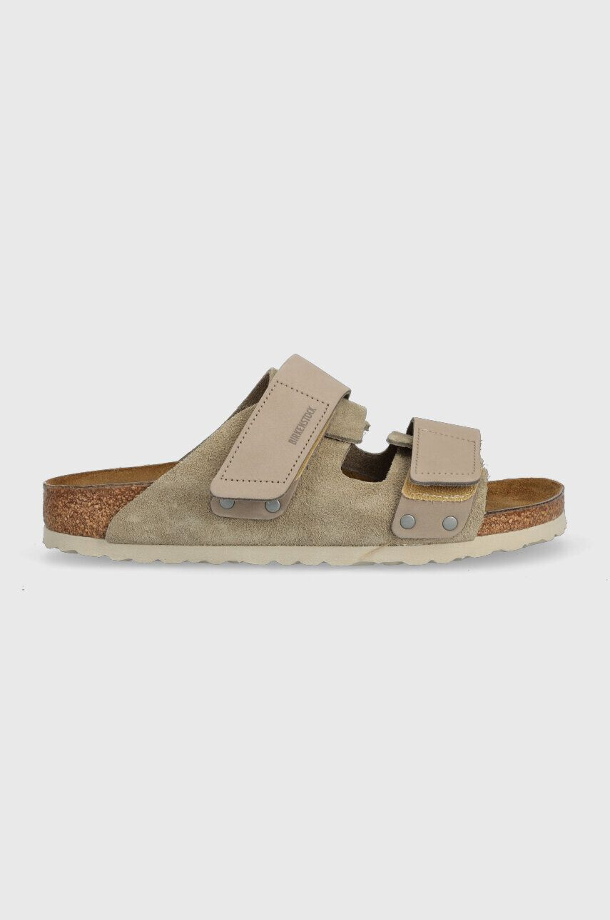 Birkenstock Semišové pantofle Uji dámské béžová barva 1025695 - Pepit.cz