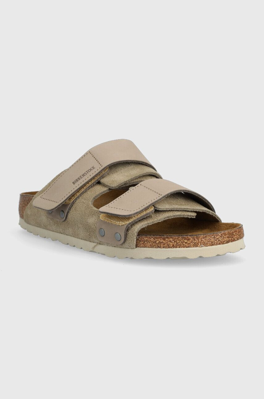 Birkenstock Semišové pantofle Uji dámské béžová barva 1025695 - Pepit.cz