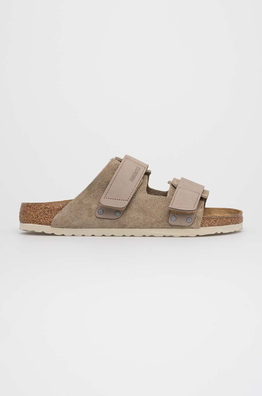 Birkenstock Semišové pantofle Uji pánské béžová barva 1025690 - Pepit.cz