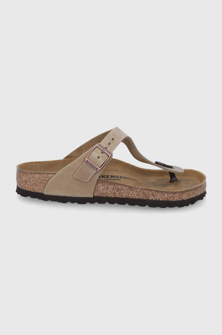 Birkenstock Semišové žabky Gizeh hnědá barva 943811-oil.tab.br - Pepit.cz