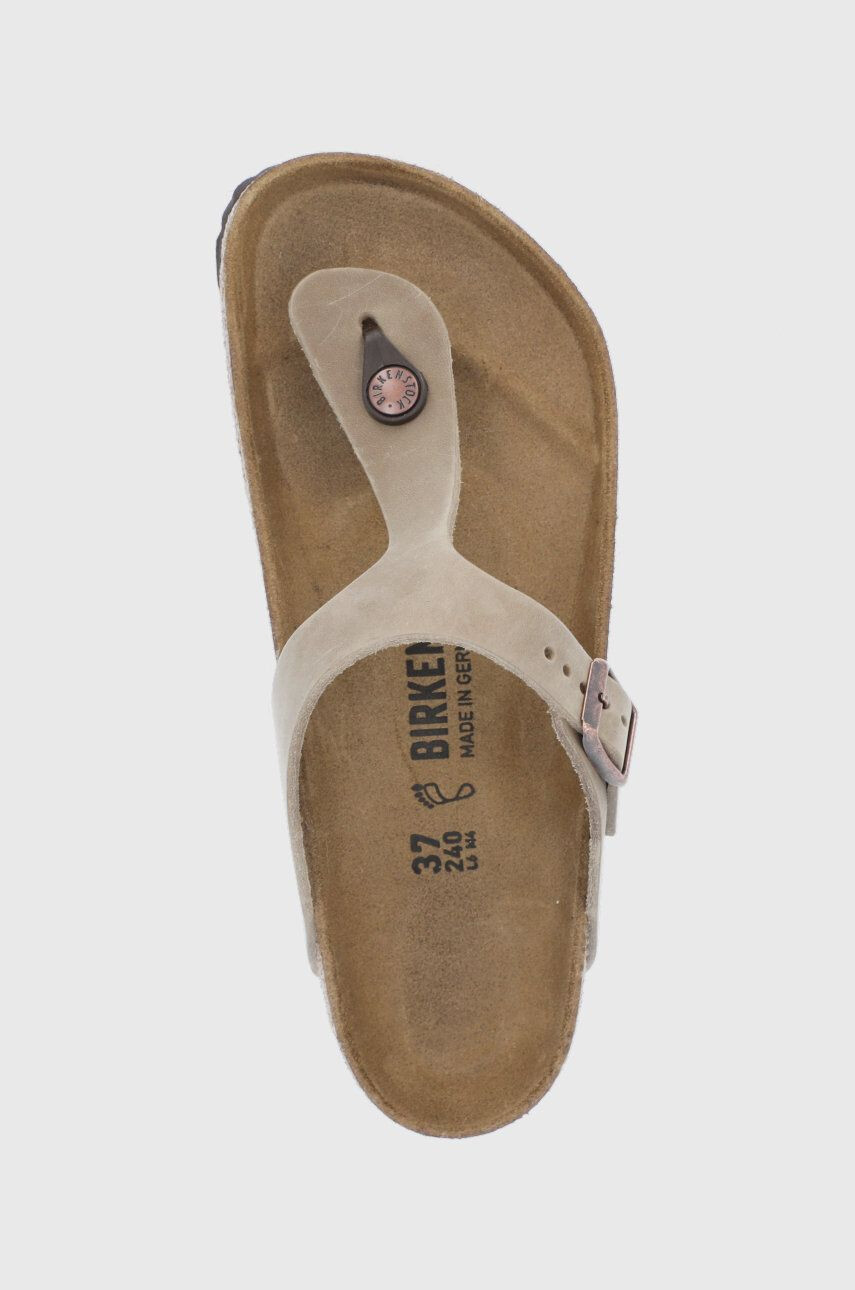 Birkenstock Semišové žabky Gizeh hnědá barva 943811-oil.tab.br - Pepit.cz