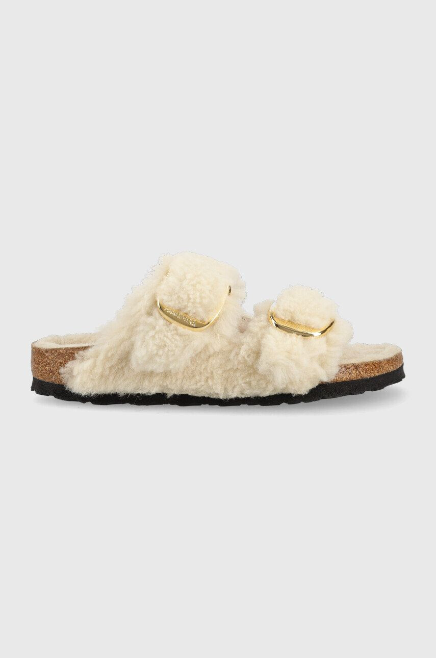 Birkenstock Vlněné pantofle Arizona Bb Shearling dámské šedá barva - Pepit.cz