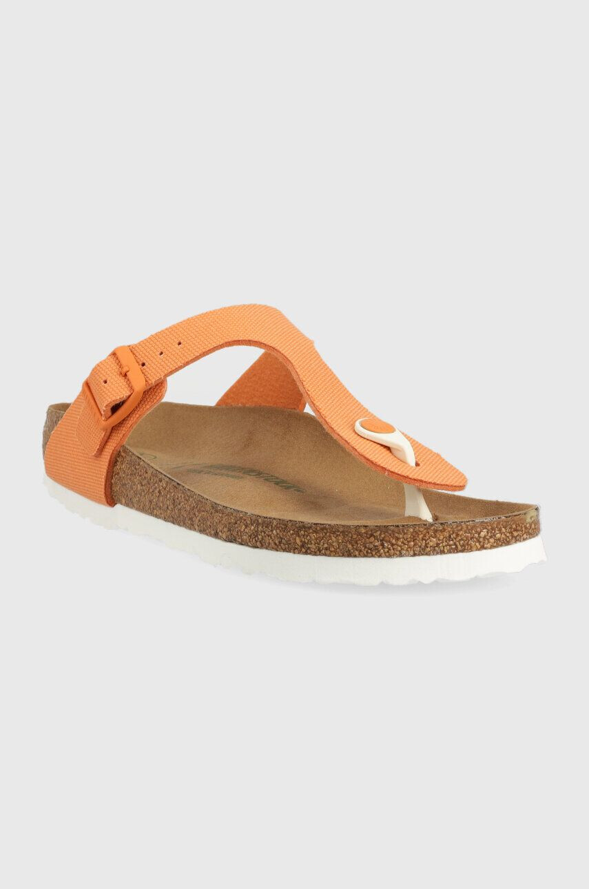 Birkenstock Žabky Gizeh dámské oranžová barva na plochém podpatku 1025560 - Pepit.cz