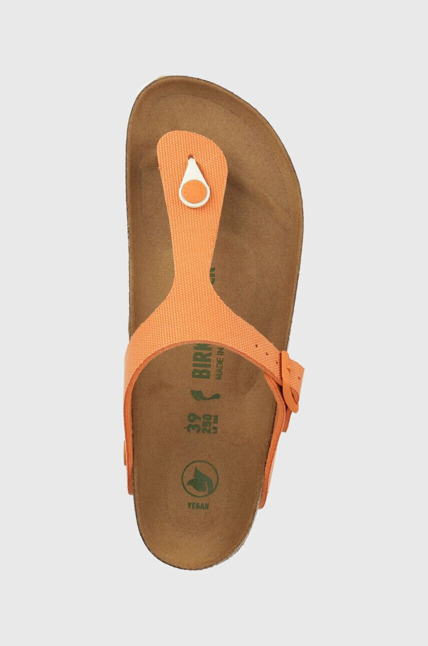 Birkenstock Žabky Gizeh dámské oranžová barva na plochém podpatku 1025560 - Pepit.cz