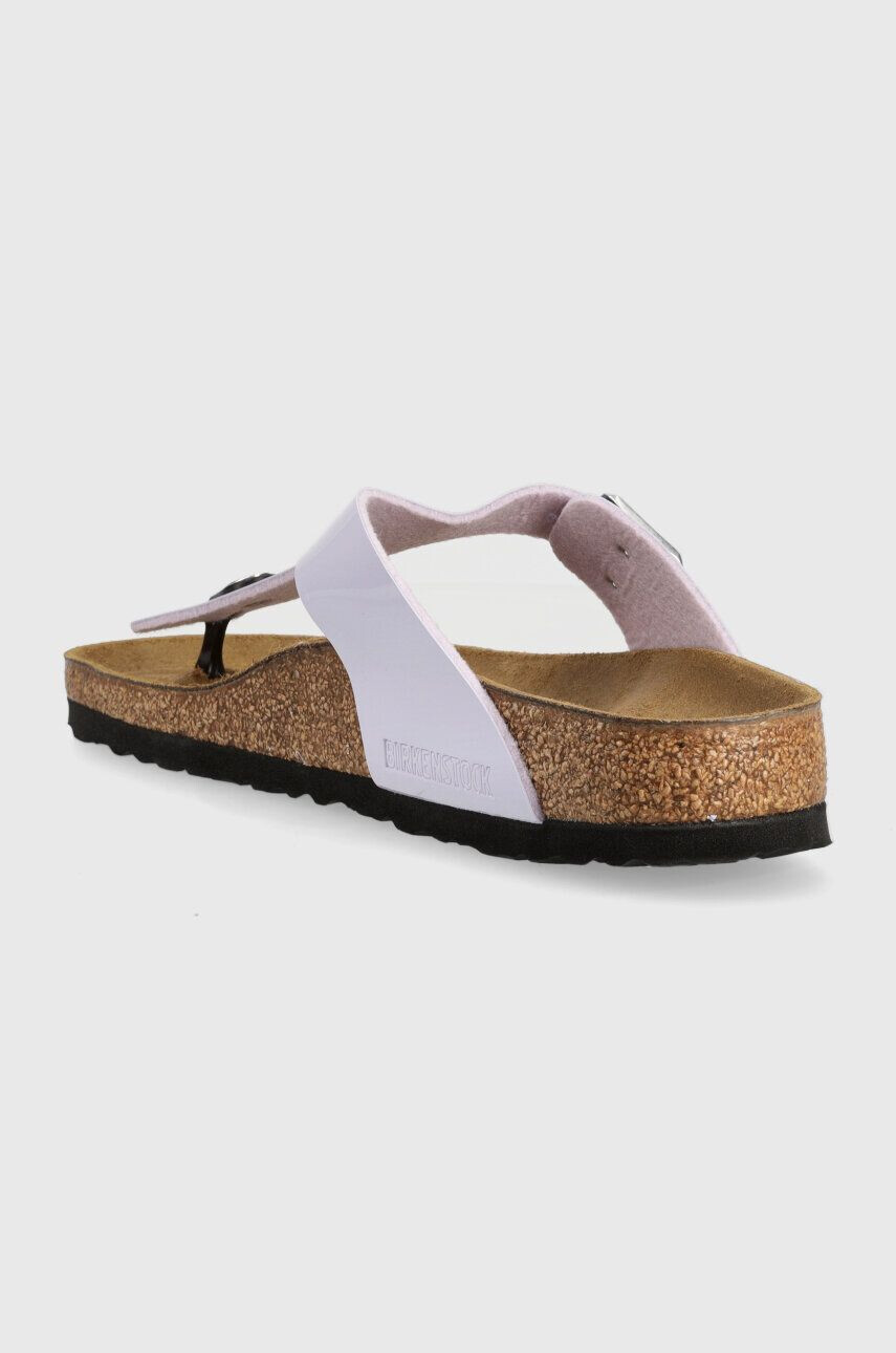 Birkenstock Žabky Gizeh dámské fialová barva na plochém podpatku 1025369 - Pepit.cz