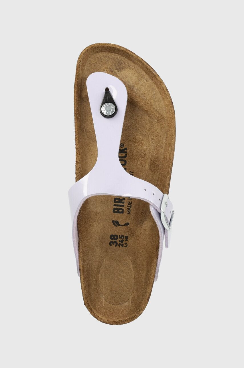 Birkenstock Žabky Gizeh dámské fialová barva na plochém podpatku 1025369 - Pepit.cz