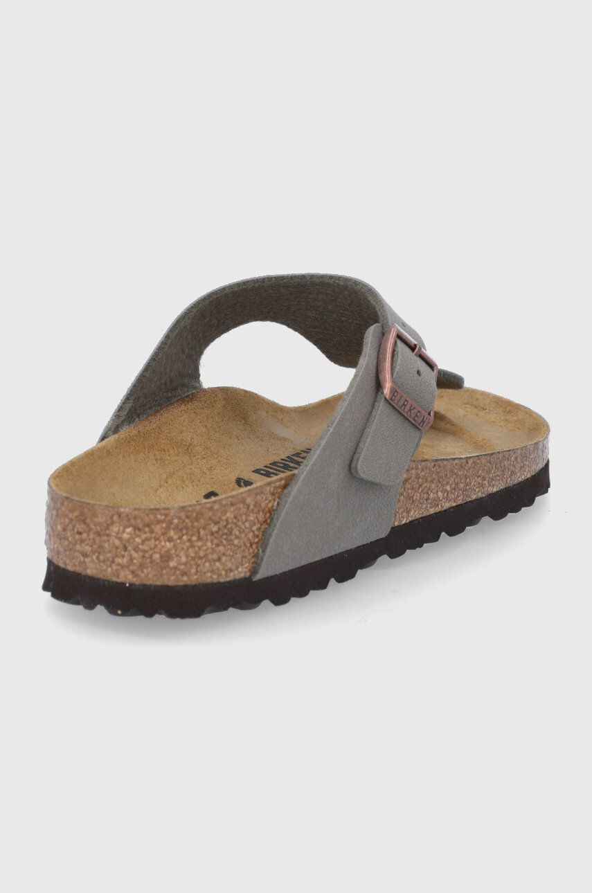 Birkenstock Žabky Gizeh dámské šedá barva na plochém podpatku 43393-Stone - Pepit.cz