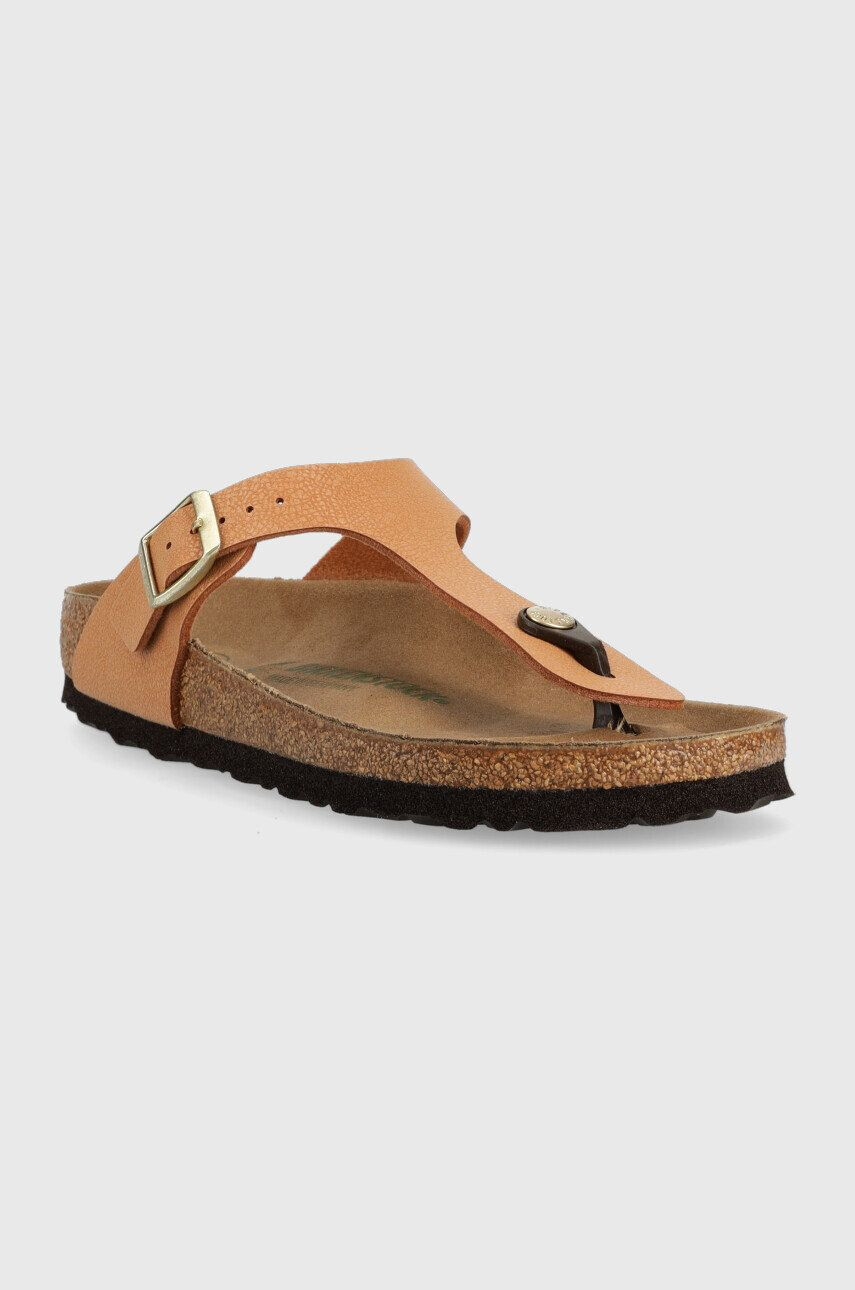 Birkenstock Žabky GIZEH BS dámské hnědá barva na plochém podpatku - Pepit.cz