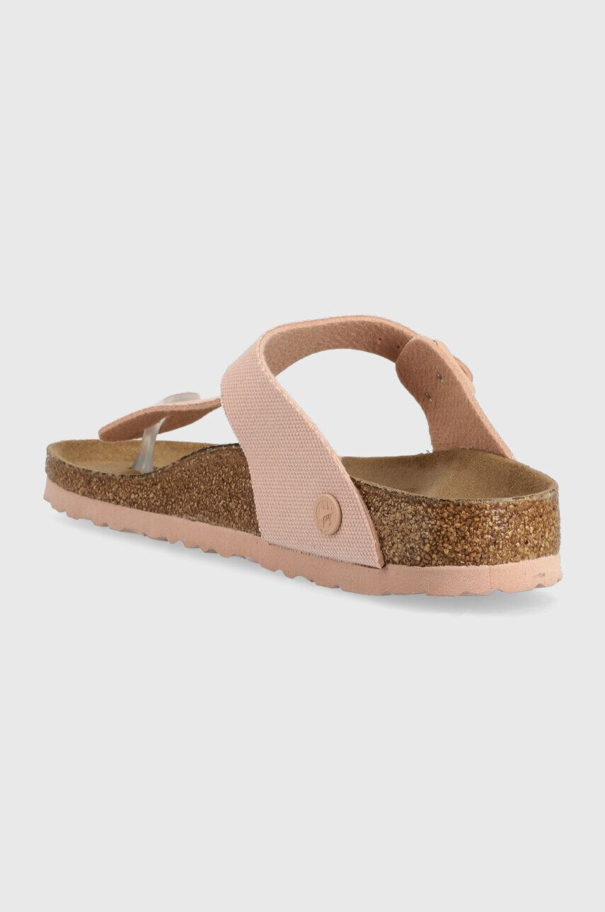 Birkenstock Žabky Gizeh Rivet Logo dámské růžová barva na plochém podpatku 1024134 - Pepit.cz