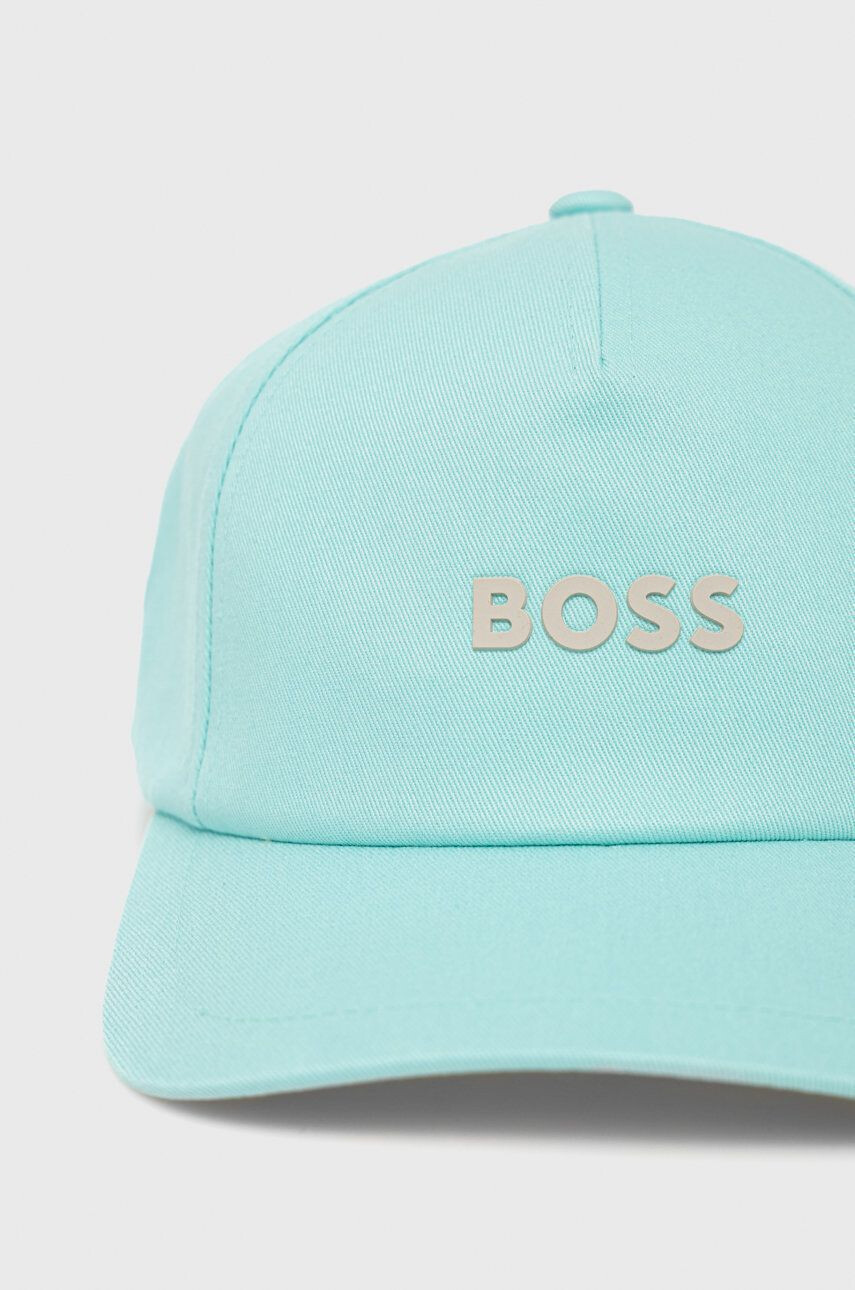 Boss Orange Bavlněná čepice BOSS Boss Casual zelená barva s aplikací - Pepit.cz