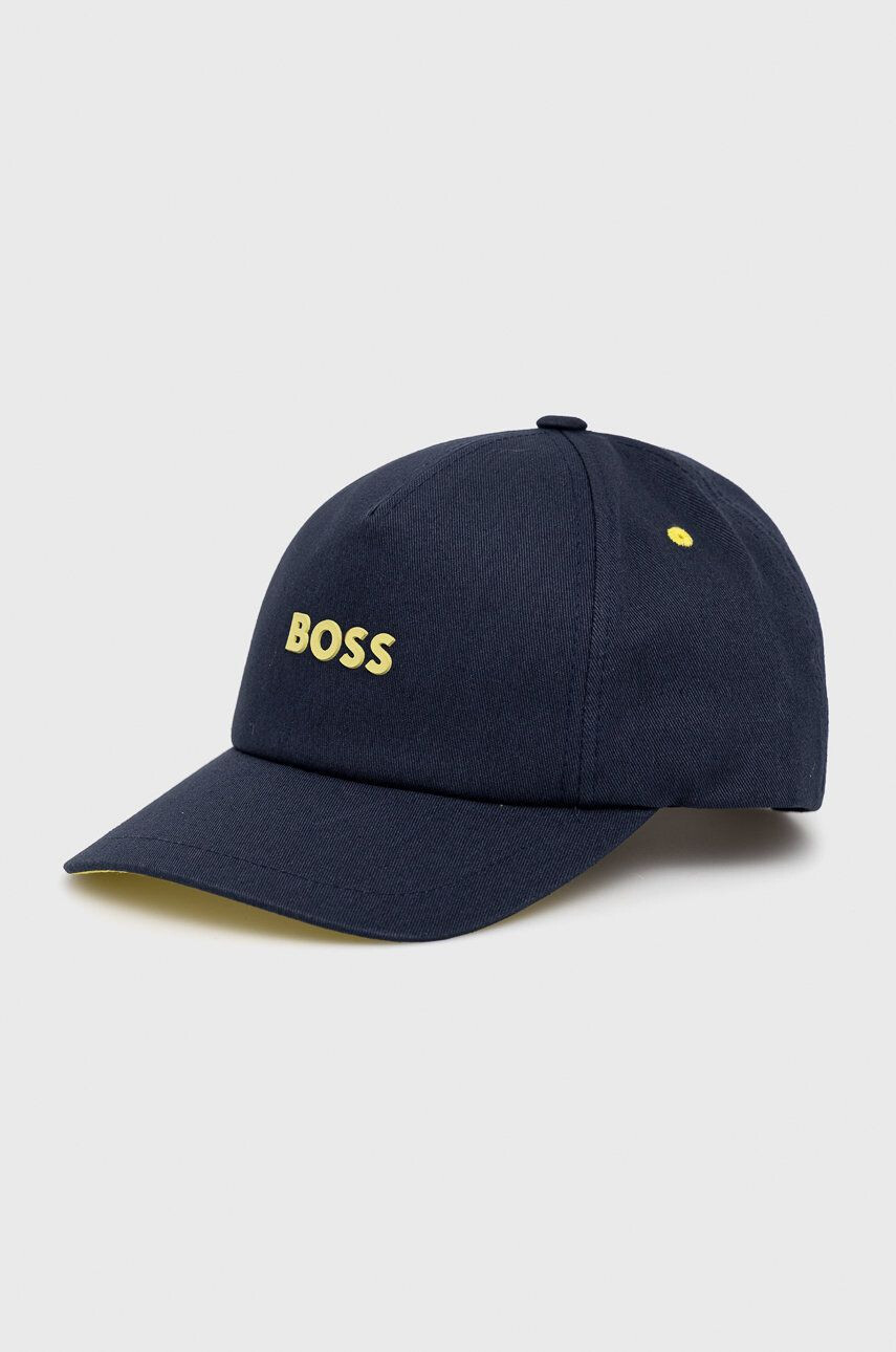 Boss Orange Bavlněná čepice BOSS Boss Casual tmavomodrá barva s aplikací - Pepit.cz