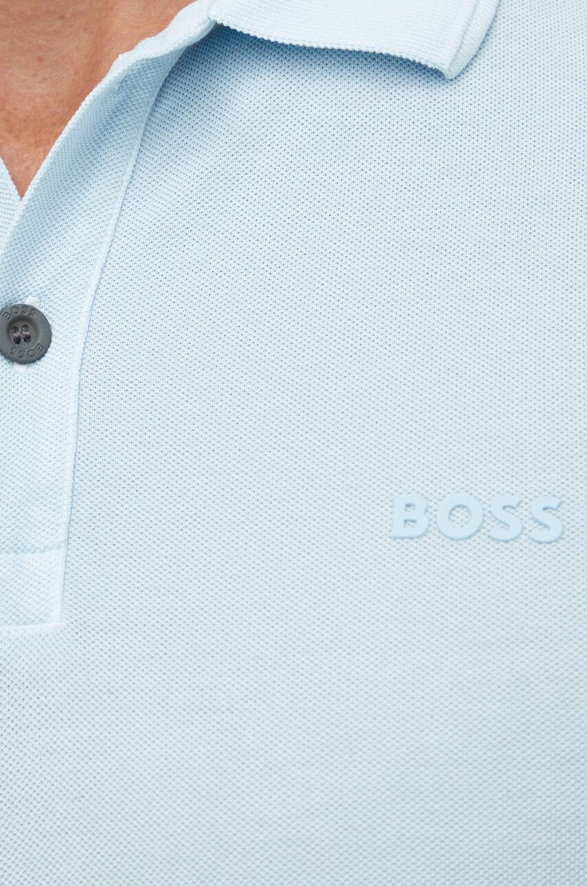 Boss Orange Bavlněné polo tričko BOSS Boss Casual modrá barva - Pepit.cz