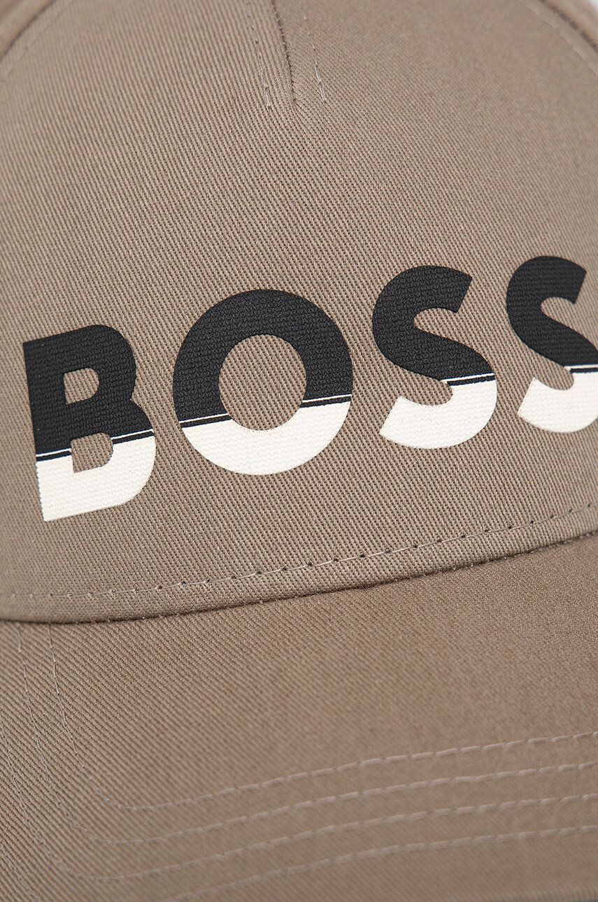 Boss Green Bavlněná baseballová čepice BOSS Boss Athleisure zelená barva s potiskem - Pepit.cz