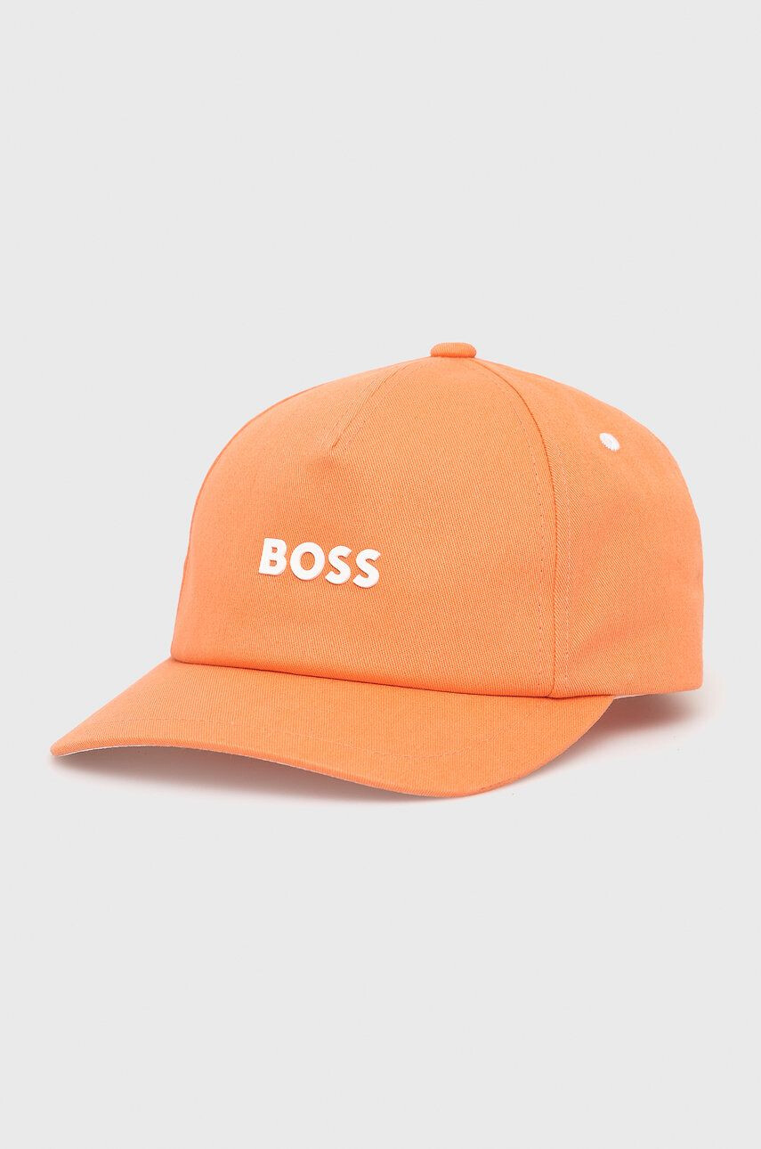 Boss Orange Bavlněná čepice BOSS Boss Casual červená barva s aplikací - Pepit.cz