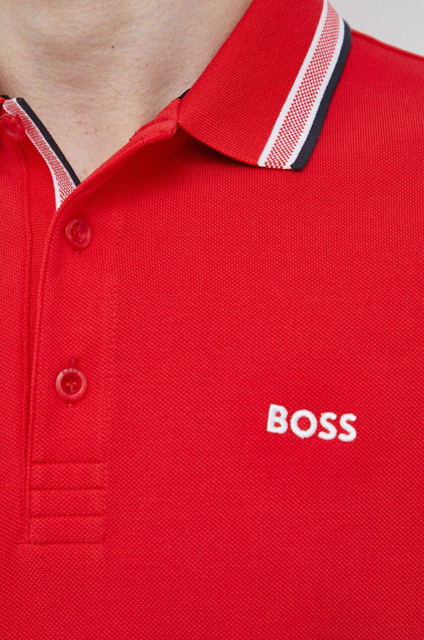 Boss Green Bavlněné polo tričko BOSS BOSS ATHLEISURE červená barva - Pepit.cz