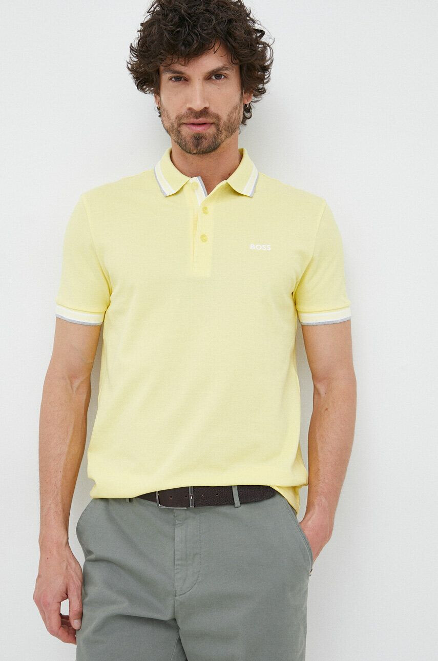 Boss Green Bavlněné polo tričko BOSS BOSS ATHLEISURE bílá barva - Pepit.cz