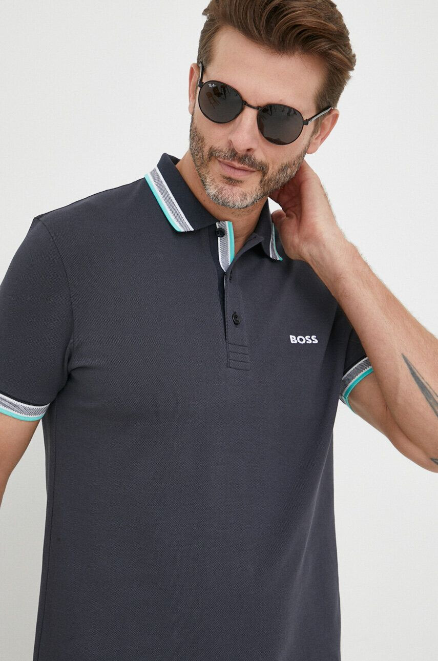 Boss Green Bavlněné polo tričko BOSS BOSS ATHLEISURE tmavomodrá barva - Pepit.cz