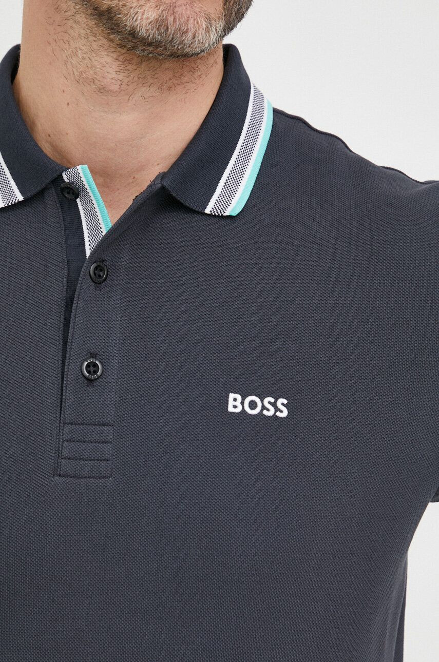 Boss Green Bavlněné polo tričko BOSS BOSS ATHLEISURE tmavomodrá barva - Pepit.cz