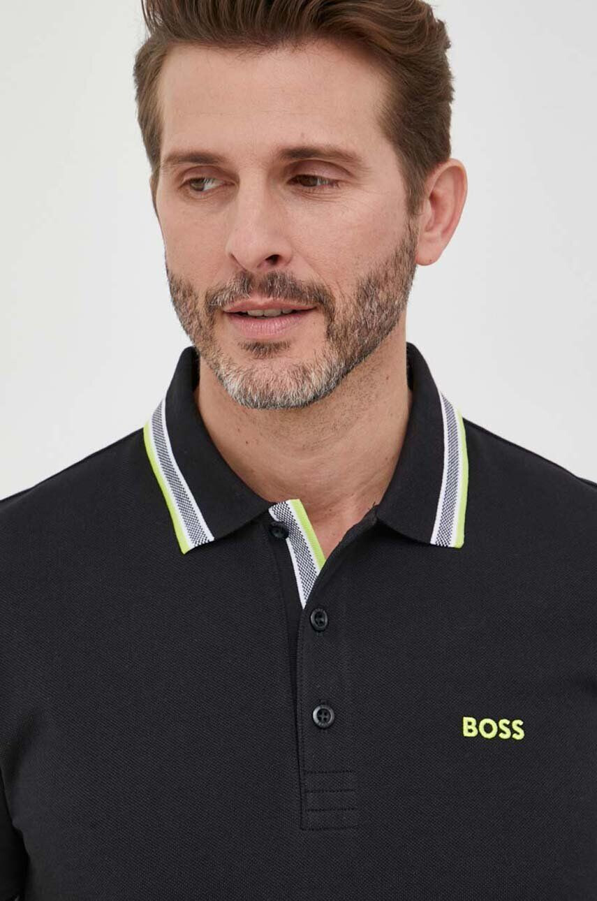 Boss Green Bavlněné polo tričko BOSS BOSS ATHLEISURE černá barva - Pepit.cz