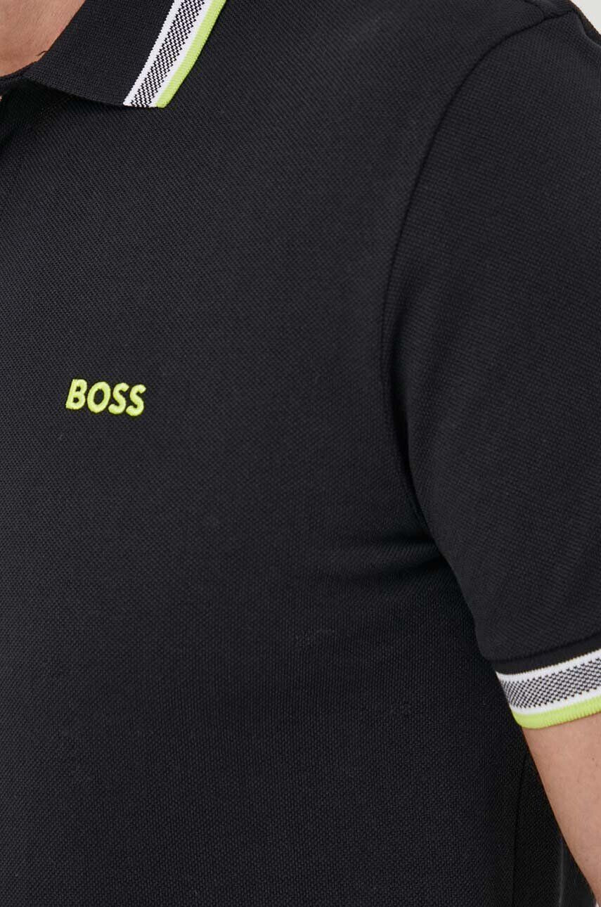 Boss Green Bavlněné polo tričko BOSS BOSS ATHLEISURE černá barva - Pepit.cz